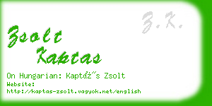 zsolt kaptas business card